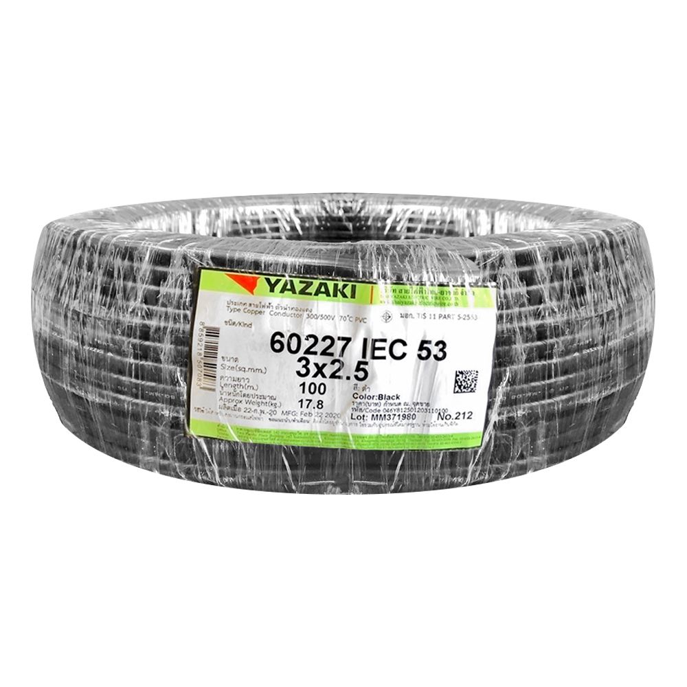 Ã Â¸ÂªÃ Â¸Â²Ã Â¸Â¢Ã Â¹Â„Ã Â¸ÂŸ VCT 60227IEC53 YAZAKI 3x2.5SQ.MM 100 Ã Â¸Â¡. Ã Â¸ÂªÃ Â¸ÂµÃ Â¸Â”Ã Â¸Â³