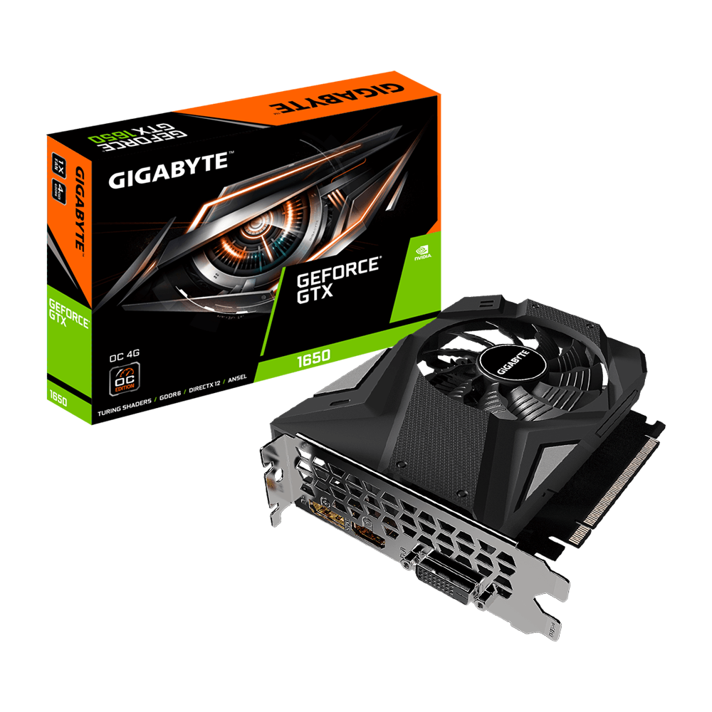  GIGABYTE GEFORCE GTX 1650 D6 OC 4G - 4GB GDDR6, GV-N1656OC-4GD