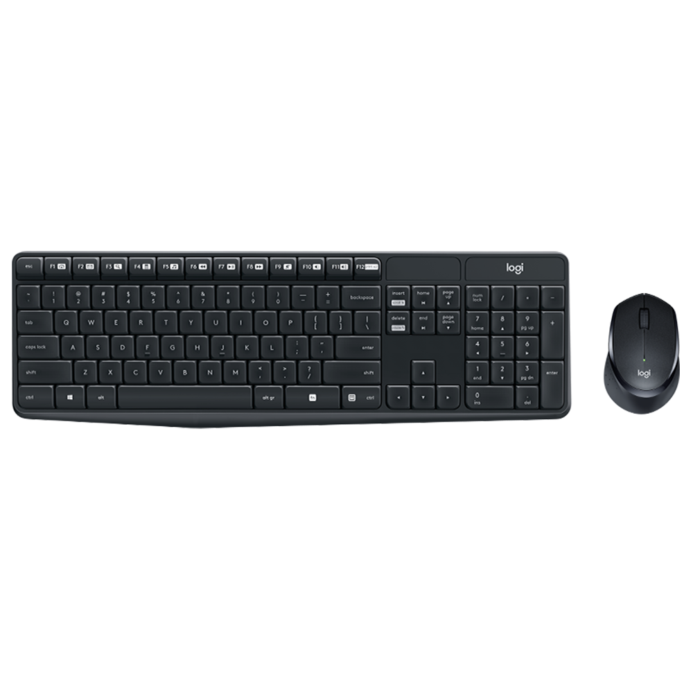  LOGITECH MK315 QUIET WIRELESS CORDLESS, BLACK