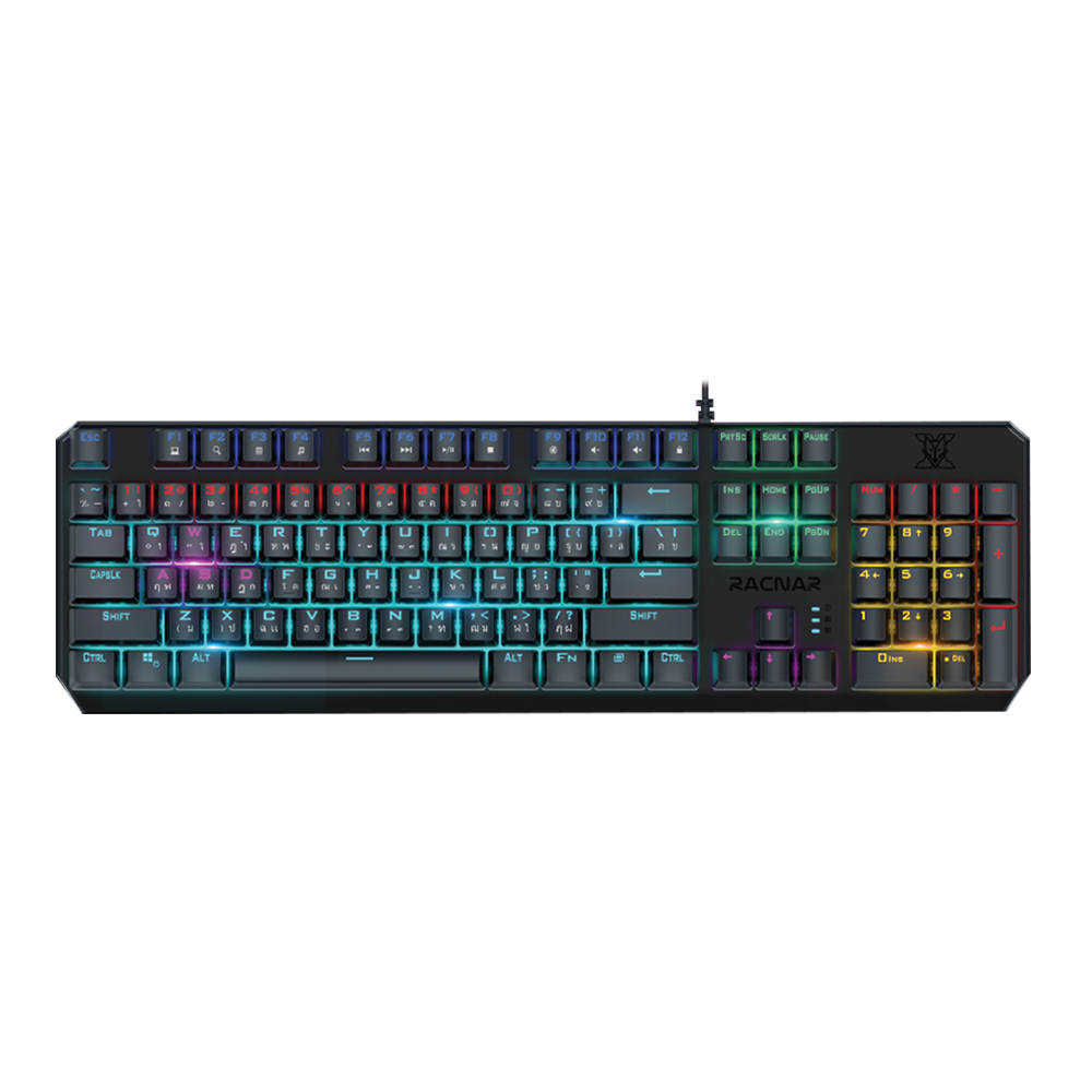  NUBWO X-LUTION X32 RACNAR, BLACK, RGB LED [BLUE SWITCH], EN/TH